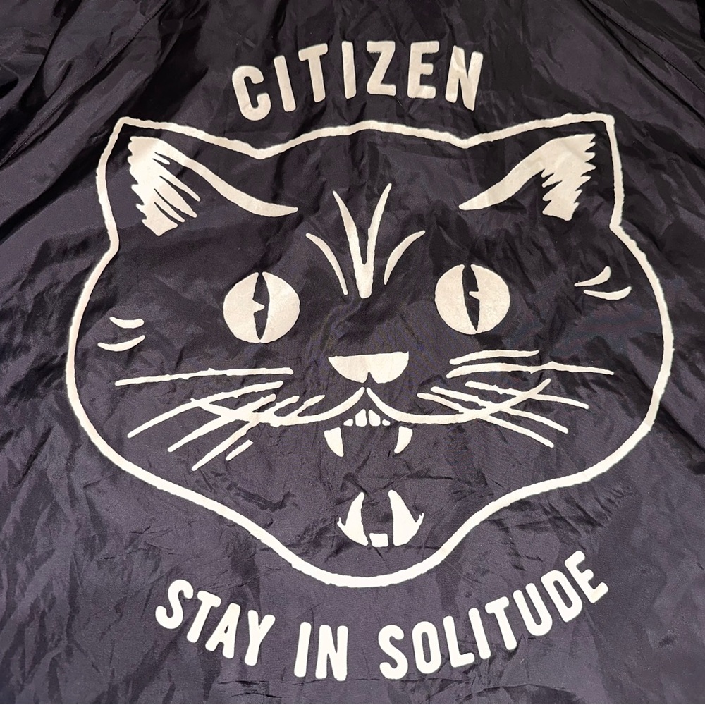 XL Rare Citizen Stay in Solitude Run for Cover Records Navy Blue Windbreaker - Picture 1 of 7